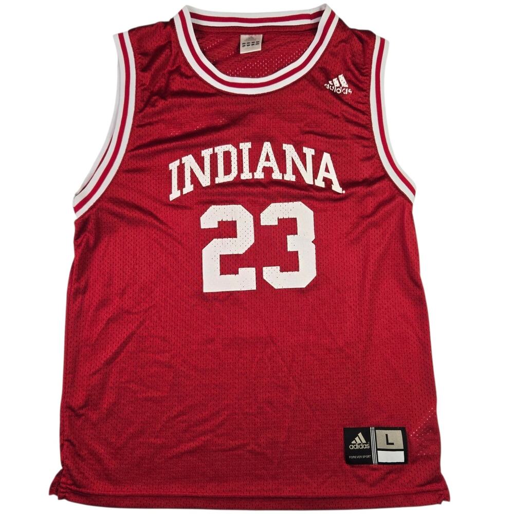 Indiana University Adidas Basketball Jersey Kids Youth Size Large 14 16 Boys 23